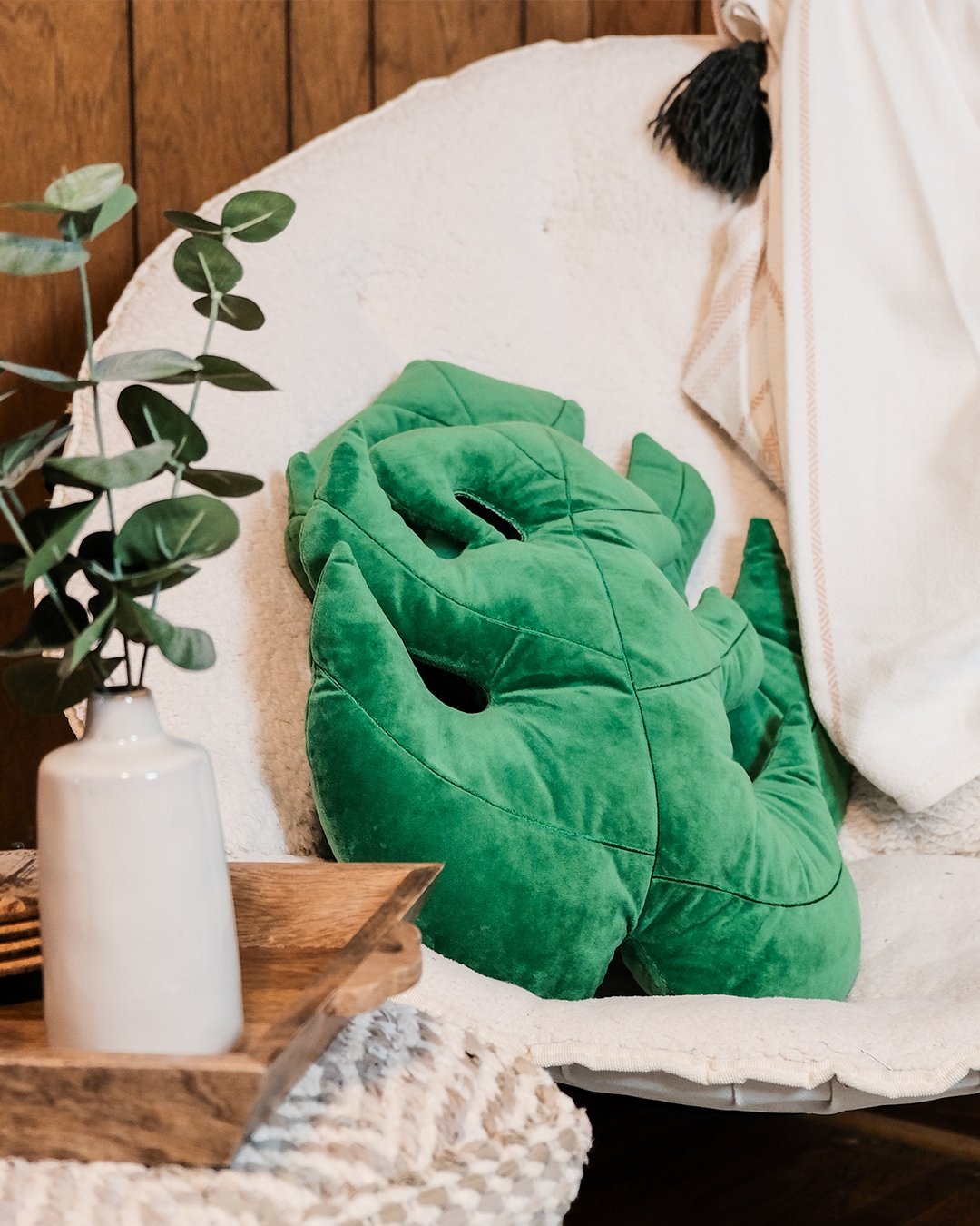 Monstera Deliciosa Leaf Pillow