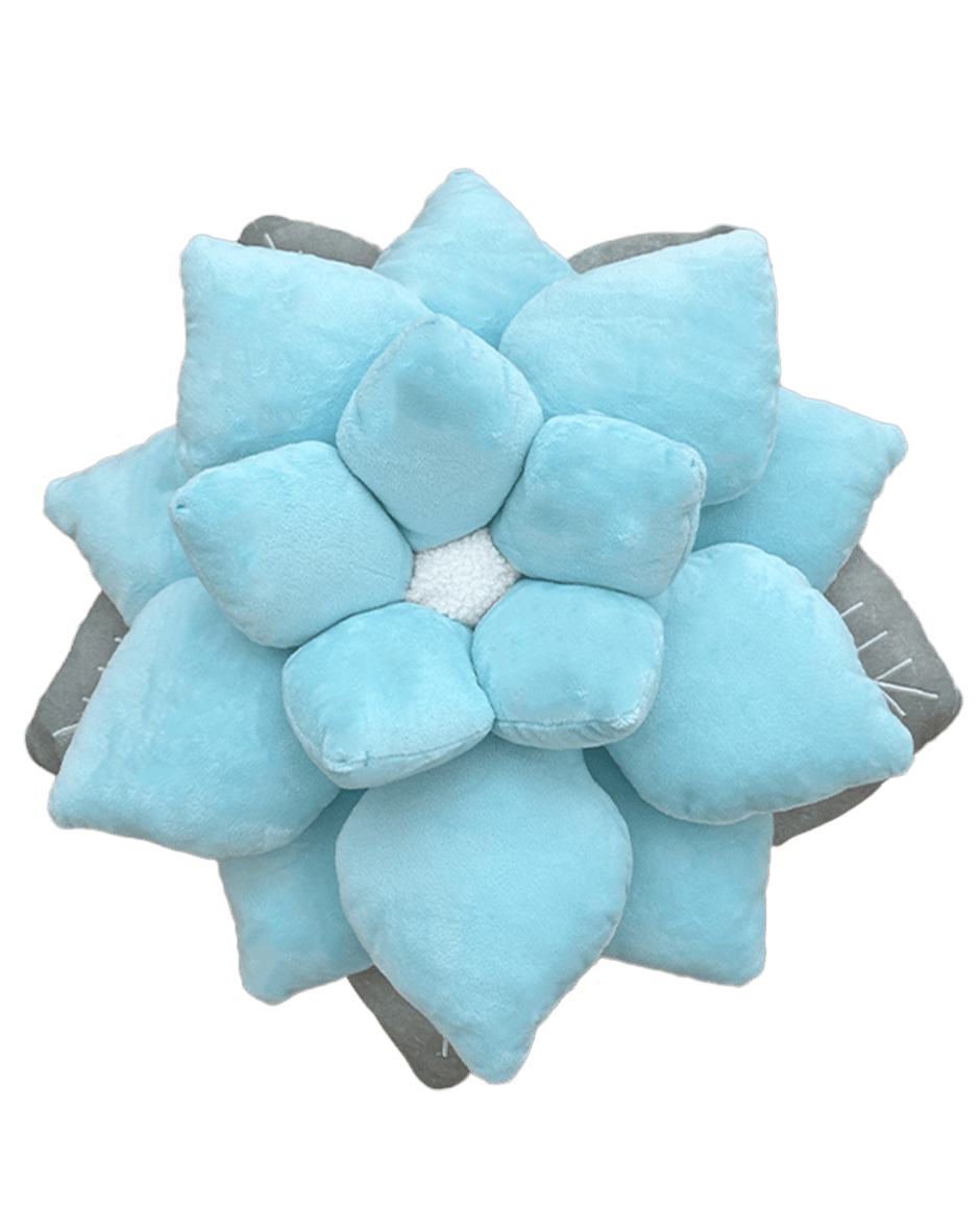 Poinsettia Pillow - Frost Blue