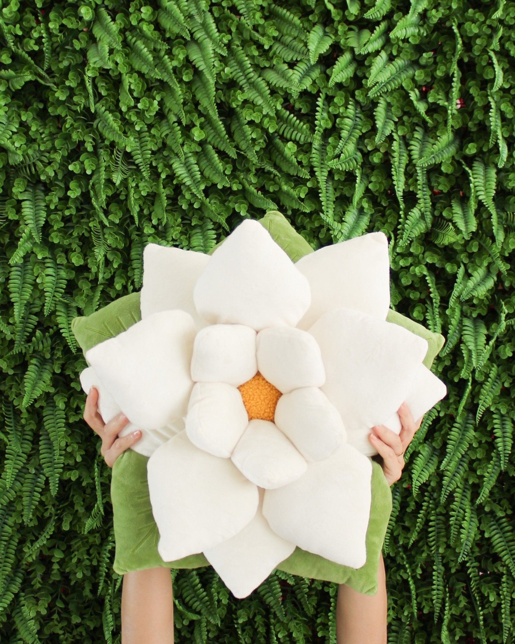 Poinsettia Pillow - Marshmallow White